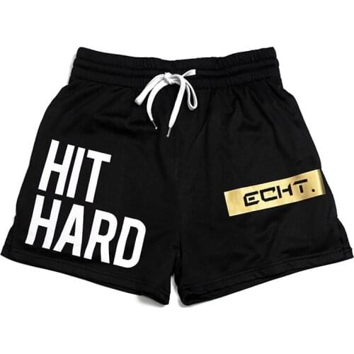 New Summer Shorts Fitness Sport Casual Shorts Men Beach Breathable Mesh Quick Dry Jogger Running Training Brand Pants Black