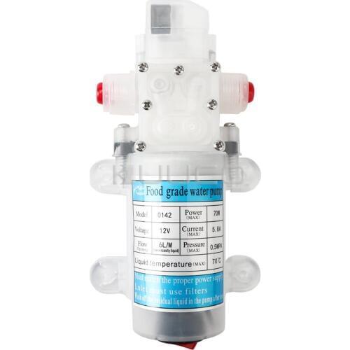 70W Diaphragm Pump DC 12V 72.5PSI Water Pump/Self-priming Booster Pump for Pumping Wines/MilkWater etc