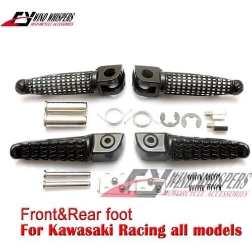 Motorcycle Front Rear Footrests Foot pegs For Kawasaki Ninja Z750 Z800 Z1000 SX ER6F ER6N ZX-6R 636 ZX-9R ZX-10R ZX-12R ZX-14R