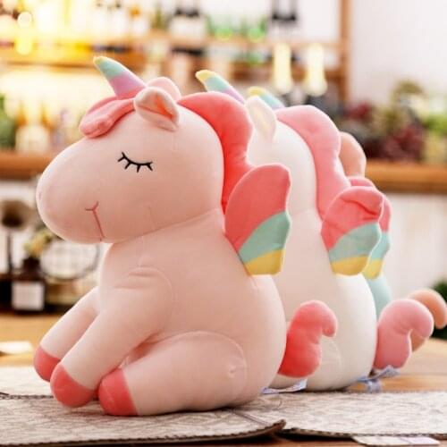 25cm Soft Cute Unicorn Plush Toy Baby Appease Sleeping Doll Animal Stuffed Horse Plush Toy Christmas Gifts for Girls Children