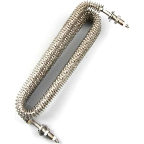 220V 1000W finned tube heating elements for Dry burning electric heating tube stainless steel fin tube w type stainless steel