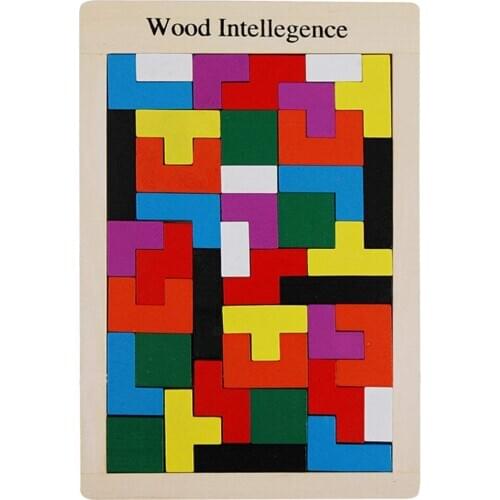 Early Educational Wooden Tetris Puzzle Toy For Kids Wood Puzzle Box Jigsaw Game Building Block Intelligence Gift For Toddler #10