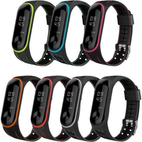High Quality Strap for Mi Band 4/6 Silicone Sport Belt Metal Buckles Replacement Bracelet for Xiaomi Mi Band 6 5 4 3 Watchband