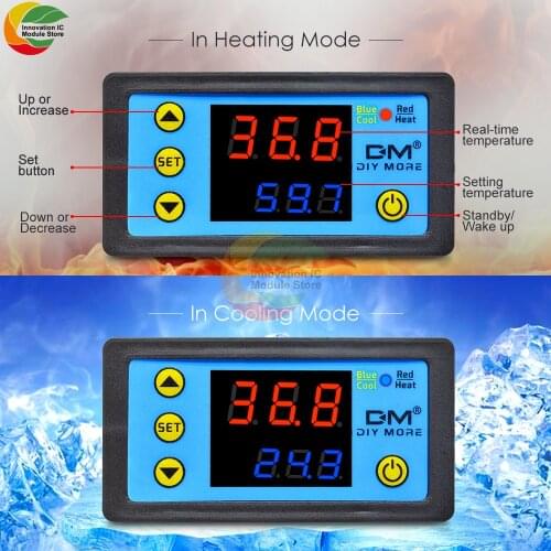 W3231 12V 24V Digital thermostat regulator for refrigerator Indoor Microcomputer temperature controller Freezer NTC Sensor