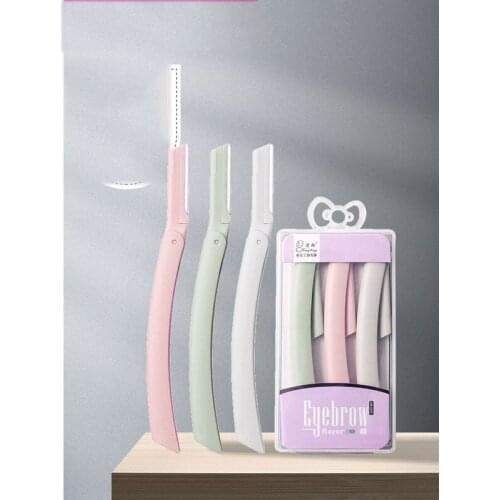 Beginner safety type eyebrow trimmer female eyebrow shaving blade three sets full set of professional eyebrow scissors
