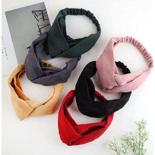 2021 Lady Headdress Plaid Bow Headband Turban Elastic Headwear Head Wrap Women Accessories For Women Hair Bands