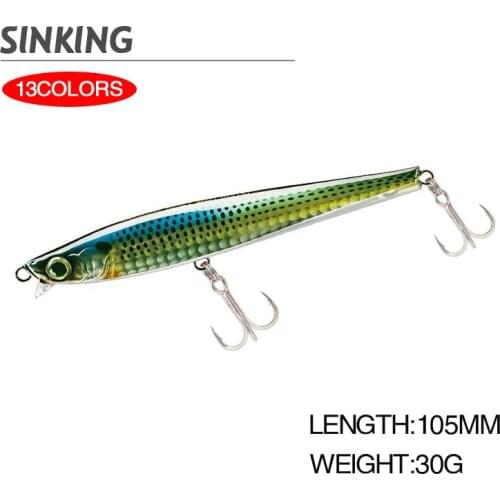Minnow Fishing lures Sinking 105mm Hard Baits High Quality Jerk baits Wobblers Sea Bass Fishing Tackle goods for fishing summer