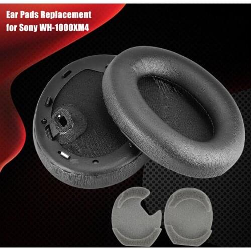 1 Pair EarPads For Sony WH-1000XM4 Replacement Protein Leather & Memory Foam Gaming Headphone Ear Cushion Oval Earmuff