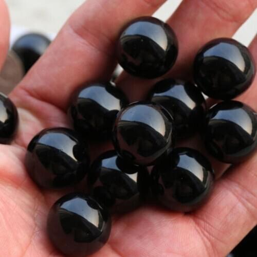 1pc Natural Black Obsidian Sphere Crystal Small Ball Healing Stone 20-30mm