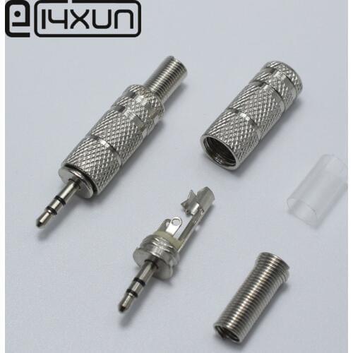 2pcs 2.5mm 3Pin Audio Plug 2.5 mm Stereo Headset jack Dual Track Headphone Connector Microphone DIY Parts