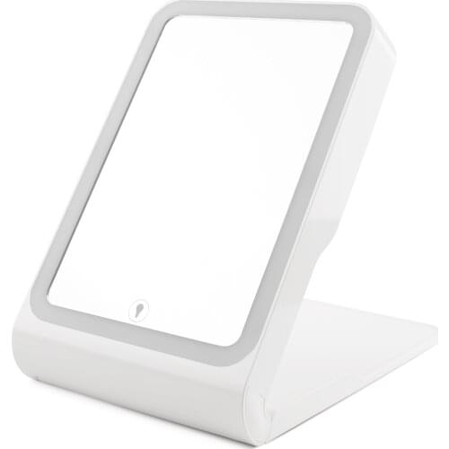 36W Foldable LED Nail Lamp Mirror with Battery Cordless Makeup Mirror Desktop UV LED Light Potable Beauty Tool 2 Way Usage Nails