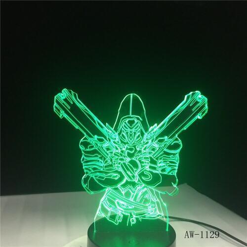 Game Overwatch 3D Lamp Table Bedroom Decorative Lamp USB Touch Sensor 7 Color Changing LED Night Light Decor Maison 1973