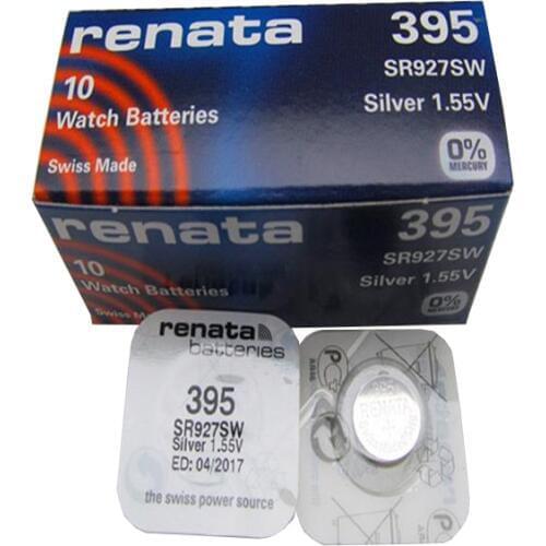 5Pcs/Lot Renata LONG LASTING 395 SR927SW LR57 LR927 AG7 Watch Battery