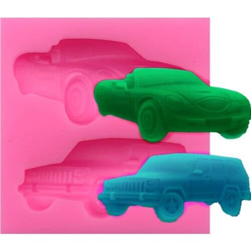 Free Shipping Kitchen Creative DIY 3D Cake Mold Cake Baking Mold Fondant Cake Decorating Tools Silicone Mold Car Shaped A482