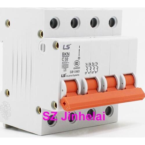 BKN4P Authentic original BKN 4P LS C type Circuit breaker BKN-4P Air switch C4A/6A/10A/16A/20A/25A/32A/40A/50A/63A