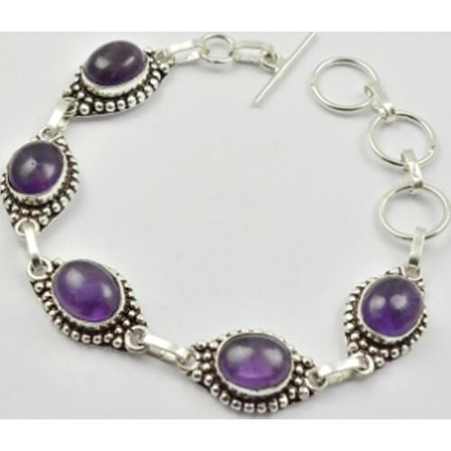 Amethysts Bracelet , 20.5 cm, B2371