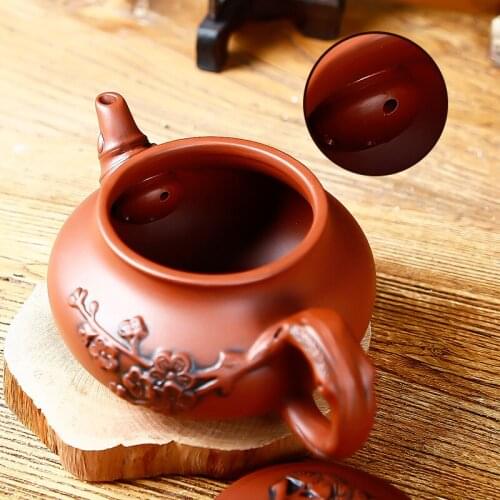 Yixing Purple Clay Teapot Large Handmade Plum Blossom Teapot Tea Set Teacup Set Ceramic Kungfu Tea Pot