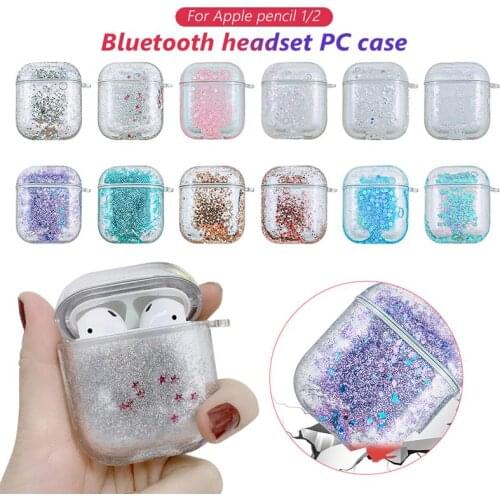 Liquid Quicksand Earphone Case For Apple Airpods 2 1 Air Pods Glitter Sequins Headphone Headset Cover For AirPod Protector Shell