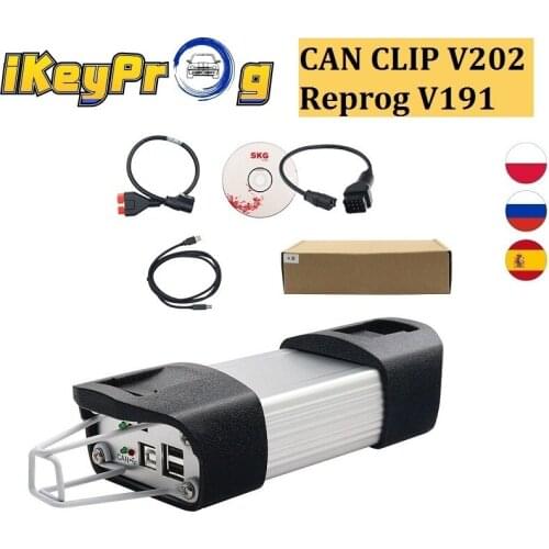 Newly V200 For Renault Can Clip Reprog V200 OBD2 Scanner Fits Renault Golden AN2131QC Can Clip Car Diagnostic Tool