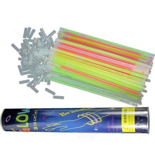 Party Fluorescence Light Glow Sticks Bracelets Necklaces Neon Wedding Party Stickers For Wedding Party 100pcs Dropshipping
