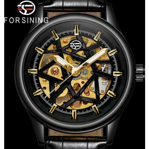 FORSINING Hand Wind Mechanical Men Wristwatch Military Army Sport Male Clock Top Brand Luxury Skeleton Fashion Man Watch 8178