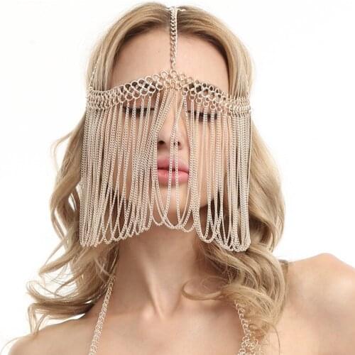 Headdress European and American Ethnic Style Simple Exotic Star Street Shooting Natural Retro Handmade Tassel Head Chain