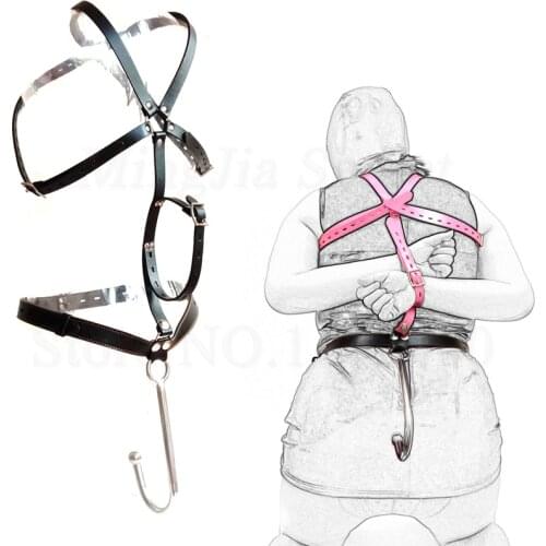 PU Leather Chastity Belt With Butt Plug Fetish BDSM Stainless Steel Anus Hook Bondage Restraints Anal Sex Toys For Couples