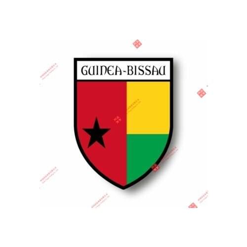 Stickers Decal Souvenir Vinyl Car Shield City Flag World Crest Guinea Bissau Car Window Body Decorative Stickers Accessories