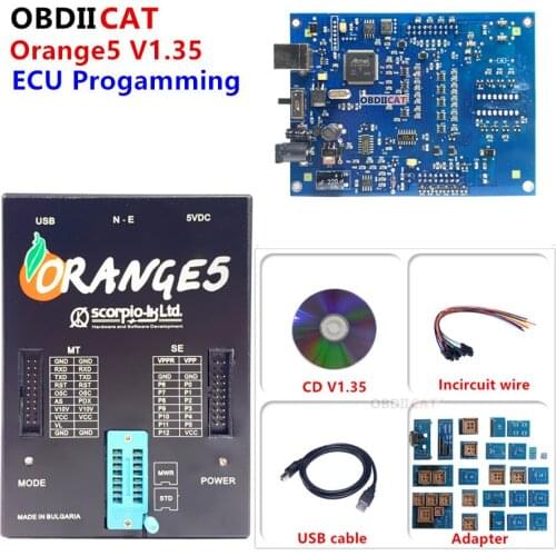 OEM Orange5 plus v1.35 Programmer Device Orange 5 With Full Adapter Enhanced Function Software Orange 5 plus with USB dongle
