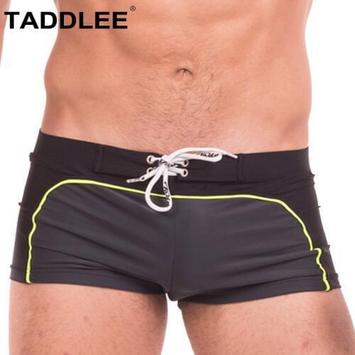 Taddlee Brand Sexy Mens Swimwear Swimsuit for Men Swim Boxer Briefs Surf Board Trunks Shorts Bathing Suits Gay Penis Pouch New