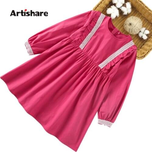 Dresses For Girls Lace Girls Party Dress Ruffles Children Dresses Patchwork Clothes For Girls 6 8 10 12 14