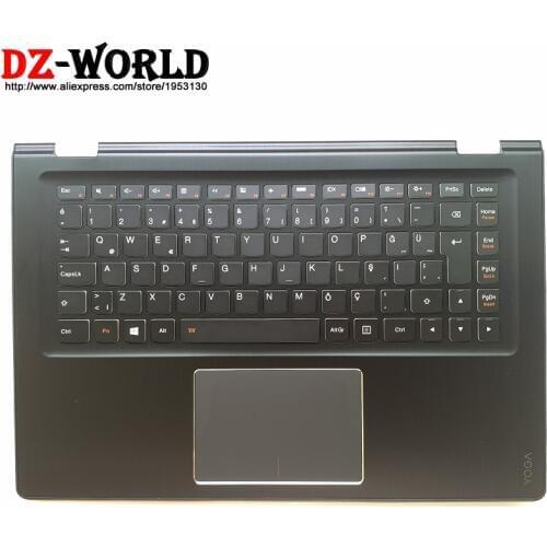 Palmrest Upper Case With Turkey Backlit Keyboard Touchpad for Lenovo Yoga 3 14 Yoga 3-1470 Yoga 700-14ISK C Cover 5CB0K61113