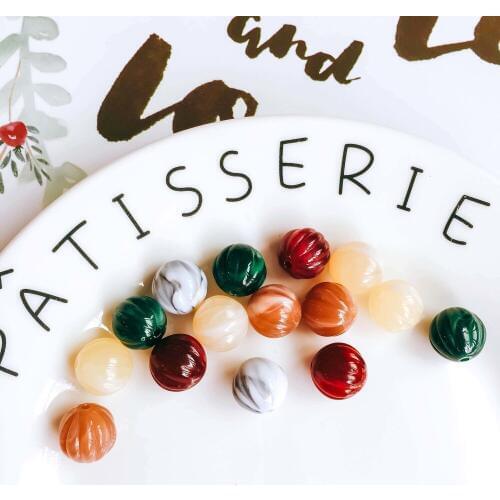 Multicolors Round Beads Bracelet Eardrop Pendant Accessories Necklace Charms Jewelry Components Diy Material 12mm 20pcs