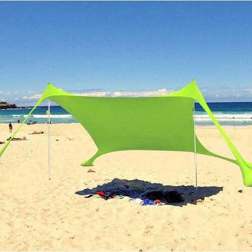 3 colors Beach Shade Tent UV Protection Camping Outdoor Portable Beach Tent Sun Shading Awning Beach Tents Sun Shade Set