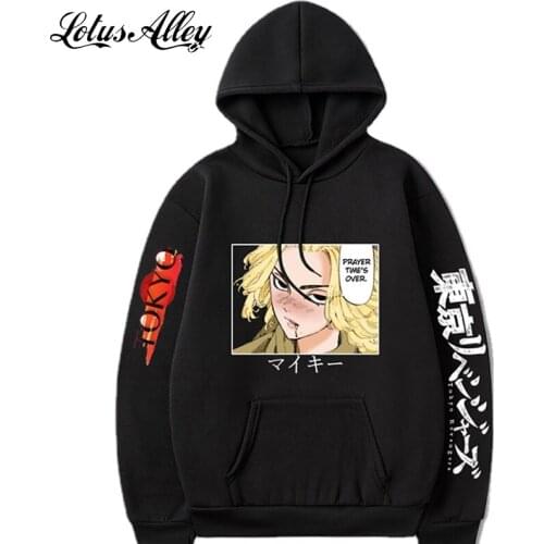 Tokyo Revengers Anime Cartoon Printed Fashion Hooded Sweatshirts Harajuku Oversized Hoodies Men Women Autumn Winter Casual Coat