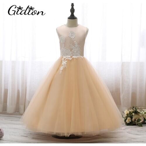 Girl Formal Princess Dress For Girl Elegant Birthday Party Dress Girl Embroidered Princess Flower Girl Wedding Party Dress