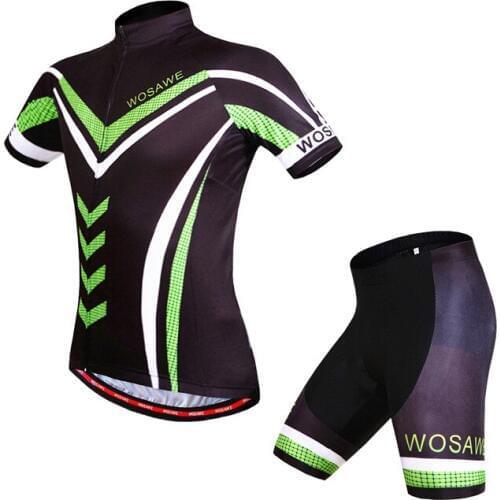 WOSAWE Short Sleeve Cycling Jersey Bike Cycling Clothing Mountain Bicycle Sportswear Roupa Ciclismo Jersey Shorts Sets Suit