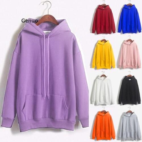 Spring Oversized Sweatshirt Printed And Solid Kawaii Hoodies For Women Top Clothes Hoody Female Womens Hoodies Full Sleeve