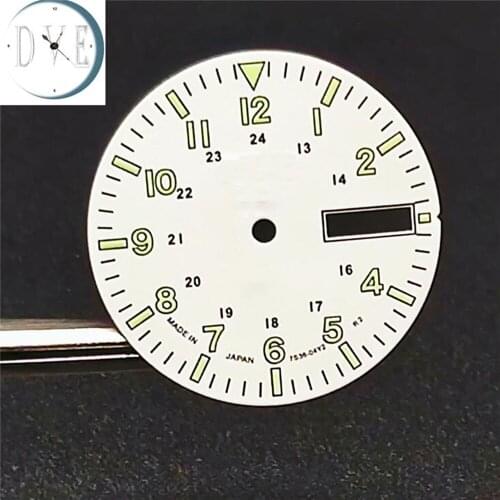 28.5MM C3 Green Luminous Watch Dial for NH35A NH36A Watch Movement Modification Parts