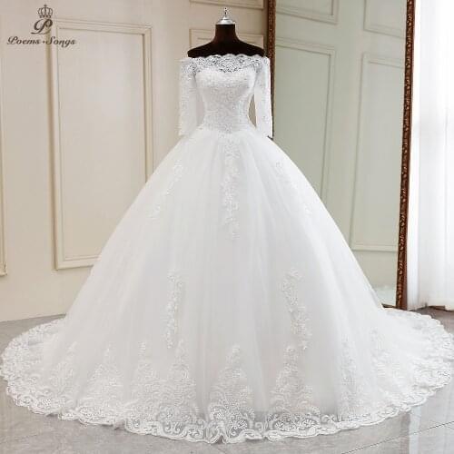 New Elegant applique Half sleeve style wedding dress boho marriage dress robe de mariee vestidos de novia wedding gown