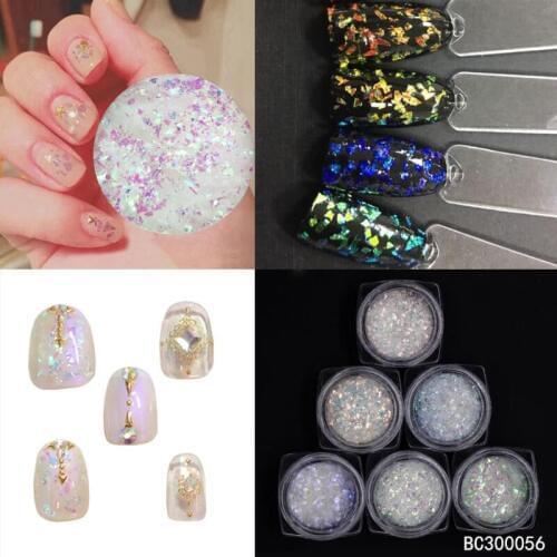 1SET 6 colors Glitter pieces Nail Art Decoration Nail Art Glitter SET-2
