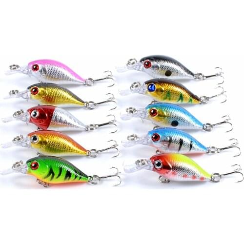 10 Colors Mini Rock Small Fat Guy Fishing Bait Wobbler 5.2Cm 4.4g Micro CrankBait Artificial Lure Hot Sale Luya Fake Fish 1Pcs