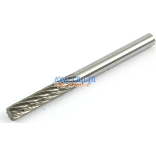 10 Pieces 3mm Tungsten Carbide Burr Rotary Cutter File 3mm Shank Single Cut (NO.1)