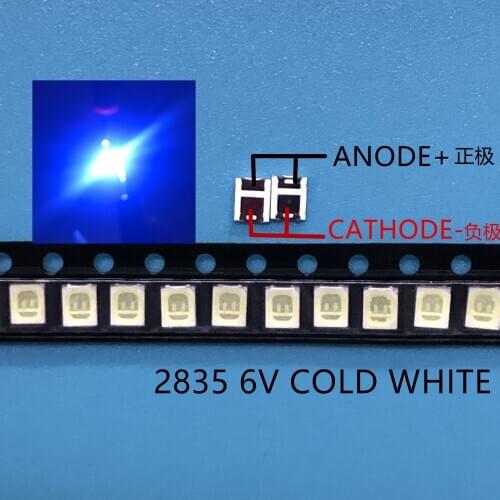 100pcs 01.JT.2835BPWS2-C JUFEI LED Backlight 1W 6V 96LM Cool white LCD Backlight 1210 3528 2835 for TV TV Application