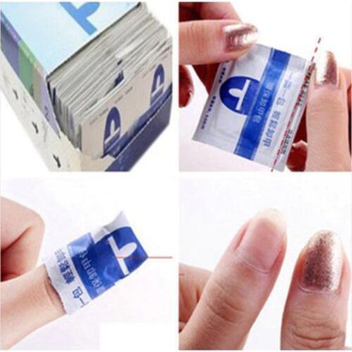 20Pcs Gel Lacquer Nail Polish Foil Easy-using Remover Cleaner Wraps Acetone Kit