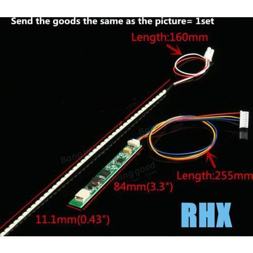 3Pieces/LCD Laptop Dimable LED Backlight Lamps Adjustable Update Kit Strip+Board 9-25V Input 100%NEW