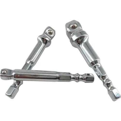 3 Pcs Wobble Hex Extension Bar Set 1/4in. 3/8in. 1/2in. Drive Compatible with Power Drills and Drivers