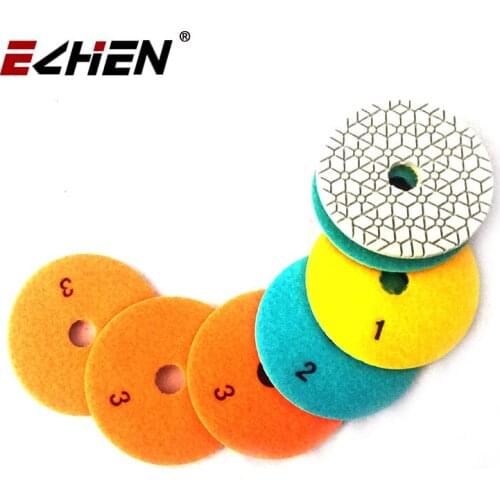 3 steps 4 inch diamond powder resin wet polishing pad for marble granite tiles & nature stone factory direct selling