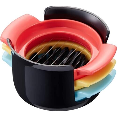 3 in 1 Egg Slicer for Hard Boiled Eggs, Dishwasher Safe Egg Cutter-Durable Stainless Steel Wires, Easy to Clean