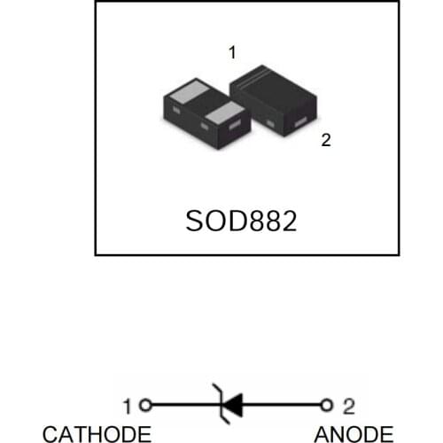50pcs/lot ESD Protection Diode LESD8L3.3T5G LESD8L5.0T5G LESD8LF5.0CT5G LESD8LL5.0CT5G LESD8LV5.0T5G LESD8LV12CT5G SOD-882